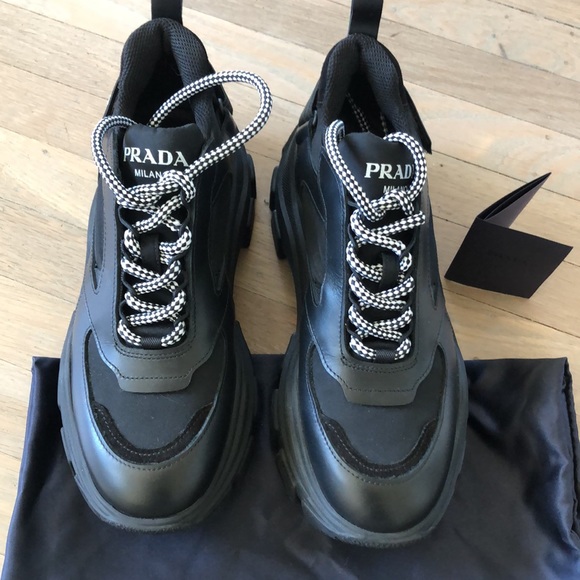 ❌ SOLD! ❌Worn once for an hour Prada sneakers. - Picture 2 of 6
